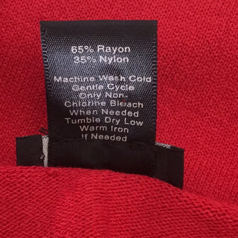 Red Ann Taylor pleated A Line dress - Picture 5 of 5